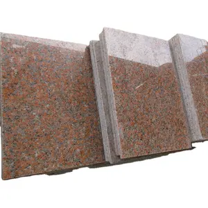 Carreaux de sol en granit brut de couleur rouge poli 60x60