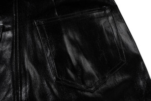 Châu Âu Và Mỹ Thời Trang Lớp Phủ Màu Đen loe Jeans Tùy Chỉnh Người Đàn Ông Giản Dị Thẳng Jeans Người Đàn Ông Chất Lượng Cao Baggy Thiết Kế Jeans - Product Image 6