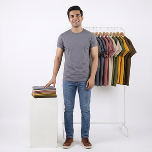 T-shirt pour homme de grande taille T-shirt noir Uomo T-shirt uni 100% coton T-shirt blanc du fabricant T-shirt unisexe personnalisé pour hommes - Product Image 1