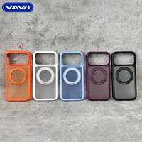 VAWI B501 Bonne Qualité 360 ° Coque de téléphone rotative avec support pour iPhone 17 Pro Max, sensation peau, magnétique, avec béquille