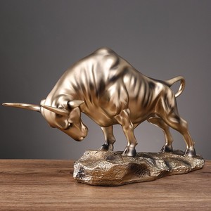 Escultura de Resina de Toro de Artes Místicas, Adorno Decorativo de Lujo para el Hogar, Oficina, Estudio, Vinoteca, Decoración Artística - Product Image 2