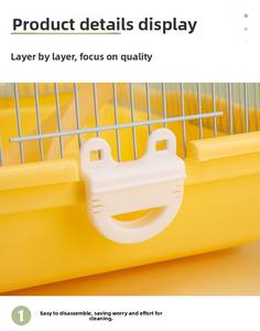 Cage à <span class=keywords><strong>hamster</strong></span> avec tunnel, design solide, en plastique écologique, construction métallique, fermeture à bouton, taille personnalisable, toutes saisons, petits animaux - Product Image 5