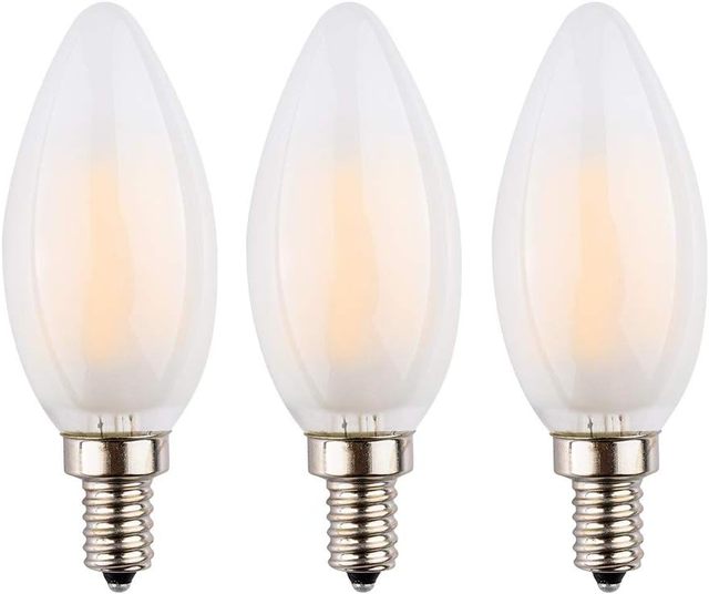 LED Dimmable E14 Candelabra Bulb 4W Edison Chandelier with Frosted Glass Milky Cover 220V 2700K for Residential Lighting