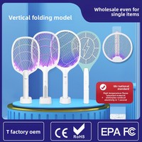 Piège à moustiques automatique violet en gros, tapette électrique pliable 2-en-1 avec lampe anti-moustiques, usage domestique, affichage numérique 20m
