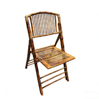 Chaise pliante en plastique pour événements, fêtes, jardins et extérieur, style vintage imitation bambou pour réceptions de mariage