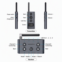 Presentador Inalámbrico con 4 Modos de Control, Teclas Personalizables, Pantalla LCD, 433MHz, Control Remoto para Presentaciones de PowerPoint y Keynote