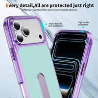 Nouvel étui magnétique avec béquille pour iPhone 18 17 Pro Max, support métallique réglable, antichoc, compatible avec la recharge sans fil, coques de téléphone portable
