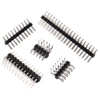 Connecteur double rangée, pas de 2,0 mm, broches coudées à 90 degrés, cuivre nickelé, longueur 14,5 mm, pour produits numériques 3C