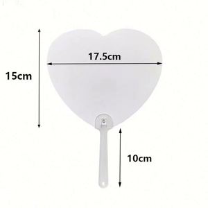 Ventiladores de mano de plástico PET en blanco, impresos por ambos lados, para sublimación, ideales para fiestas y manualidades, al por mayor. - Product Image 5
