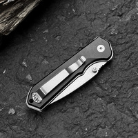 Couteau de chasse pliable personnalisé en acier inoxydable D2, manche en alliage d'aluminium, couteau de poche portable pour le camping en plein air