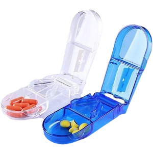 Portable Tablet Cutter and Pill Splitter Premium Pill Storage Cases Custom Promotional Mini Pill Box With Cutter