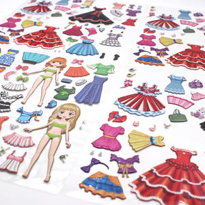 <span class=keywords><strong>Autocollant</strong></span> de changement de tenue Kawaii <span class=keywords><strong>livre</strong></span> d'apprentissage pour enfant en Polyester <span class=keywords><strong>repositionnable</strong></span> revêtement Uv écoles et récompenses éducatives - Product Image 6