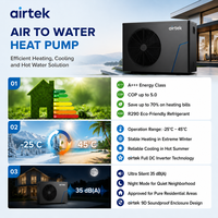 Pompe à chaleur air-eau monobloc R290 Inverter 9-16kW A+++ WiFi Chauffage Refroidissement ECS pour maison européenne Haute performance COP