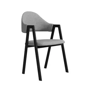 Cadeiras De Lazer Cadeira De Vestir Do Quarto Cadeira De Jantar Do Restaurante Do Hotel Sala De Estar Tecido Modern Black Home Furniture Linho
