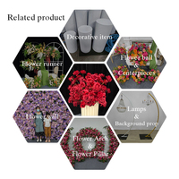 Einfarbige rote Rose künstliche Seide Blumen fabrik Großhandel Blumen kugeln für Mall Fenster dekoration Hochzeit Tisch dekoration