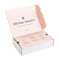 Boîte d'emballage écologique personnalisée avec logo couleur, recyclable, en carton ondulé haut de gamme, doublée d'une éponge, boîtes d'expédition, faible MOQ