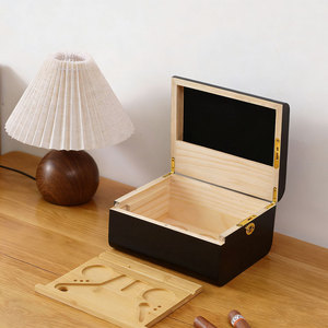 Bulk Multi-Function Combination Lock Black Wooden Stash Box High Quality Clamshell Packaging for Storing & <b>Securing</b> Smoking Tool - Product Image 2