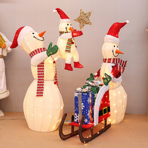 Nuevo Muñeco de Nieve Luminoso Navideño de Gran Tamaño, Adorno Decorativo para Supermercados y Hoteles, Enchufe 110-240V - Product Image 1