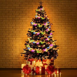 Lampu Natal LED Pita Satin Tali Kawat Emas Perak Tembaga Lampu Peri untuk Pohon Natal Pesta Dalam Ruangan Luar Ruangan Baterai USB Remote - Product Image 2