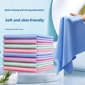 ผ้าเช็ดแห้งเร็ว ชาม ทาวเวล ชามมี่ ผ้าซับน้ำได้ดีเยี่ยม ผ้าทำความสะอาดมหัศจรรย์สำหรับล้างรถ แห้งเร็ว PVA คานีโบ ผ้าถัก - Product Image 5