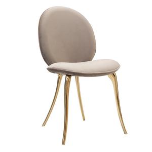 Kursi Makan Mewah Modern dengan Desain Baru Berlapis Tembaga Murni Biru Langit Gaya Kontemporer untuk Ruang Tamu Rumah Villa - Product Image 4