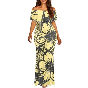 Vendite dirette in fabbrica abito personalizzato personalizzato con motivo a isola pacifica polinesiano Elei tribale gonna lunga <span class=keywords><strong>abbigliamento</strong></span> femminile - Product Image 2