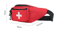 Nouvelle tendance, sac banane utilitaire portable rouge Oxford imperméable avec fermeture éclair, réglable, avec logo personnalisé, pour la survie et les premiers secours
