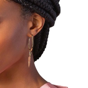 LIVE4U จี้สร้อยคอชุบทอง18K จี้พิซซ่าขนมปังก<span class=keywords><strong>ล</strong></span>้วย<span class=keywords><strong>ท</strong></span>ี่มีเสน่ห์สำหรับงานประดิษฐ์สร้อยคอสร้อยข้อมือพวงกุญแจเครื่องประดับ - Product Image 2