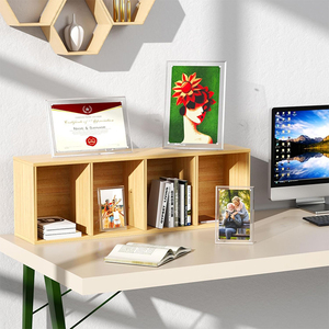 Cadres photo magnétiques en acrylique <span class=keywords><strong>transparent</strong></span> personnalisés en usine avec support Cubes cadeaux flottants <span class=keywords><strong>pour</strong></span> affichage de bureau à domicile - Product Image 3