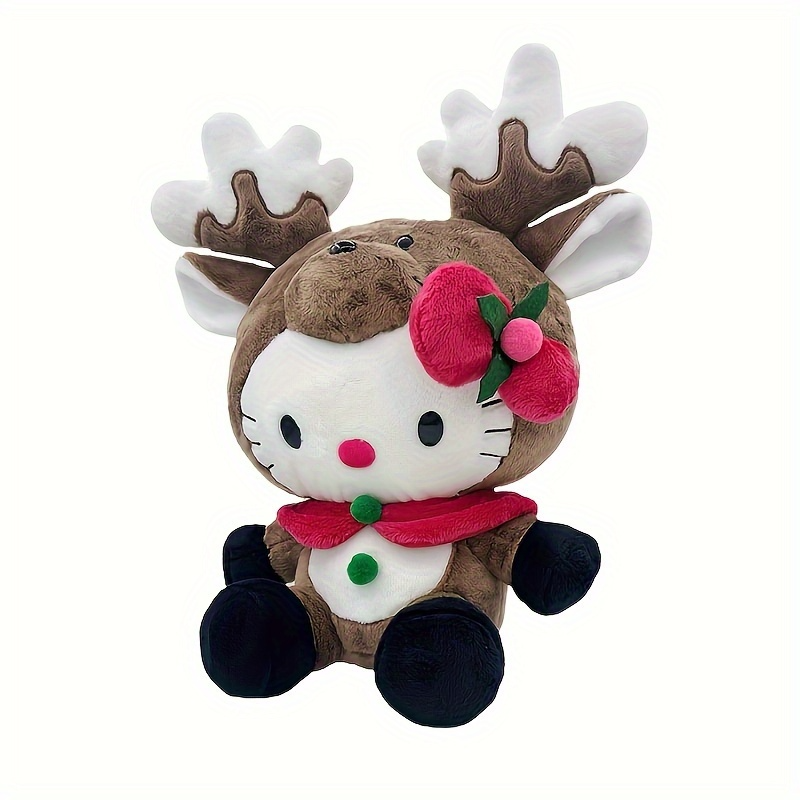 Рождественский плюшевый оленёный костюм Sanrio HelloKitty, 15 дюймов/39 см, Праздничная коллекция, мягкая игрушка для сезонных подарков