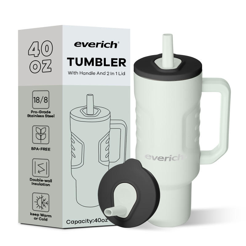 Everich 40oz Insulated Tumbler with Handle 18/8 Pro-Grade Stainless ...