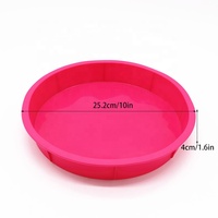 Moule à gâteau rond en silicone de cuisson, cercles, résistant à la graisse, par un cuiseur et une cuisson, 6 pièces