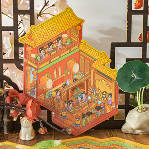 Paquete de 3 Hojas de Pegatinas 3D en Miniatura de Paisajes, Serie <span class=keywords><strong>Miyagi</strong></span>-Cat Anecdotes, Libro Sensorial para Niños - Product Image 3