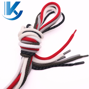 Multicolored Flat Polyester Pull <strong>Cord</strong> for Garments Adjustable <strong>with</strong> Plastic Tips and Thick Flat Shoe Lace Coated Clothing <strong>Cord</strong> - Product Image 3