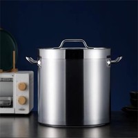 Vente en gros Cuisine de luxe Marmites à soupe rondes Chauffe-plats Marmites à soupe et à bouillon en acier inoxydable