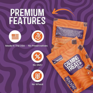 Complément apaisant pour animaux de compagnie OEM pour la relaxation quotidienne et l'entretien, complément nutritionnel à la racine de valériane, friandises calmantes - Product Image 5