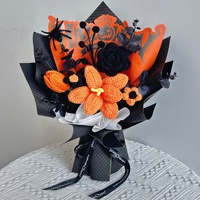 Bouquet d'araignées artificielles en acier inoxydable, prêt à l'emploi, noué à la main, idéal pour Halloween, best-seller transfrontalier, décoration parfaite