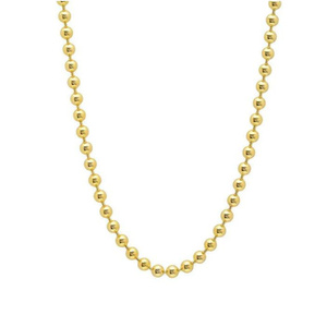 Collier à perles <span class=keywords><strong>italien</strong></span> classique et confortable pour femmes et dames, or 18k, plaqué pvd, acier inoxydable, chaîne perlée, collier en vrac - Product Image 1