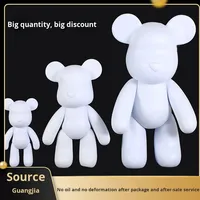 Figurine d'ours blanc artisanale personnalisée pour la peinture fluide, 18 cm/23 cm/33 cm/53 cm de haut, surface givrée, ours fluide DIY