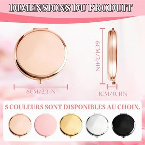 Portable Folding Metal Cosmetic <b>Mirror</b> <b>Small</b> Handheld Round Makeup <b>Mirror</b> Bespoke Logo Beauty Accessory Promotional Gift - Product Image 3