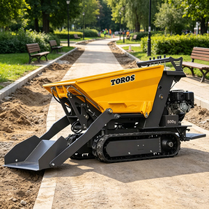 Mini-dumper certifié CE pour les projets de construction et d'aménagement paysager sur le marché européen, TOROS, petit dumper sur chenilles. - Product Image 6