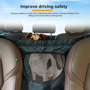 Barrière de protection pour animaux de compagnie, filet rectangulaire noir en polyester, protection pour chien dans la voiture - Product Image 2