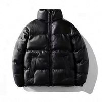 Veste en cuir décontractée et confortable pour homme 2025 – Manteau d'hiver personnalisé de haute qualité avec col montant et fermeture éclair réversible