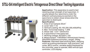 Aparato Inteligente de Prueba de Corte Directo Tetragonal Eléctrico, Instrumento Geotécnico para Pruebas de Resistencia al Corte del Suelo - Product Image 2