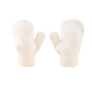 Ensemble bonnet et mitaines en tricot pour bébé, nouveau modèle <span class=keywords><strong>d</strong></span>'<span class=keywords><strong>hiver</strong></span>, deux pompons, mignon, chaud, pour enfants, bonnet de ski, gants pour enfants - Product Image 4