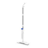 Trapeador Rociador de Agua Multifuncional 3 en 1 y Barredora Manual de Alfombras para Limpieza de Pisos Trapeador Plano de Microfibra con Barredora de Pisos