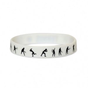Bracelet en caoutchouc de tennis personnalisé avec logo, bracelet en silicone pour les sports et les événements, fournitures pour fêtes, cadeaux décoratifs sur le thème du tennis - Product Image 6
