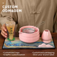 Nouveau service à thé matcha classique 100% fouet en bois de poterie japonaise pour café verres boîte-cadeau classique