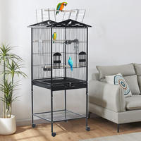 Vente chaude Maison Cage À Oiseaux En Métal En Gros Oiseau Ornemental Villa Perroquet Cage Fil De Fer Cage Pour Animaux De Compagnie