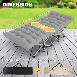 Cama Plegable para Acampar al Aire Libre, Cama Plana para Adultos con Colchón, Cama <span class=keywords><strong>de</strong></span> Campaña para Oficina, Siesta en Casa, Viajes al Aire Libre - Product Image 5